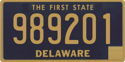 DE license plate 989201