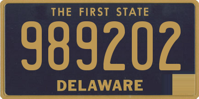 DE license plate 989202