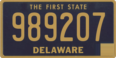 DE license plate 989207