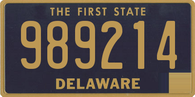 DE license plate 989214