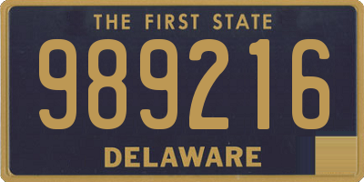 DE license plate 989216