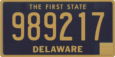 DE license plate 989217