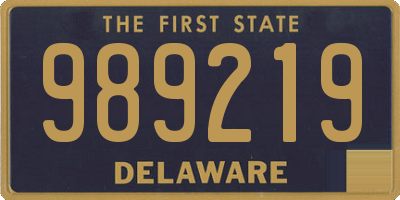 DE license plate 989219