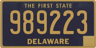 DE license plate 989223