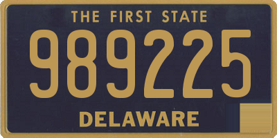 DE license plate 989225