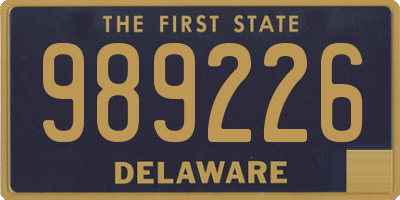 DE license plate 989226
