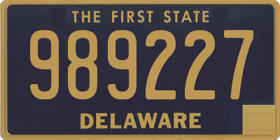 DE license plate 989227