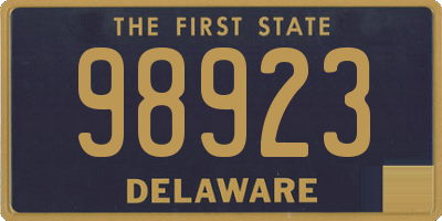 DE license plate 98923