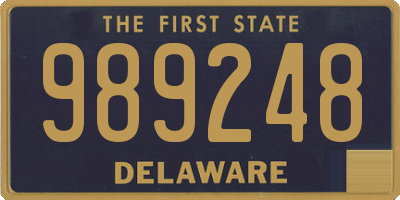 DE license plate 989248