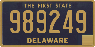 DE license plate 989249