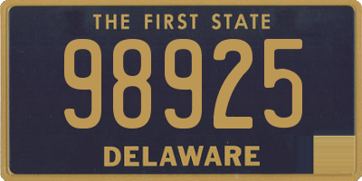 DE license plate 98925