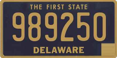 DE license plate 989250