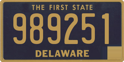 DE license plate 989251