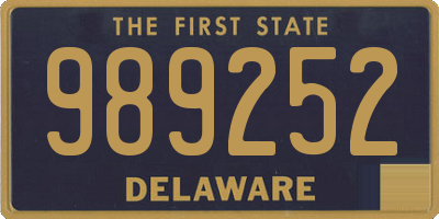 DE license plate 989252