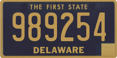 DE license plate 989254