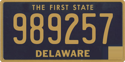 DE license plate 989257