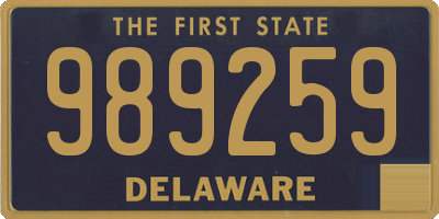 DE license plate 989259