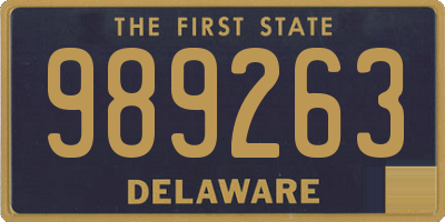 DE license plate 989263