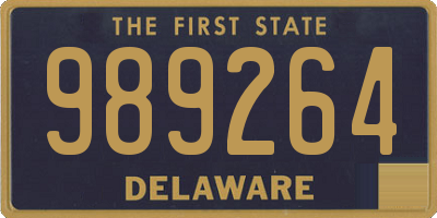 DE license plate 989264