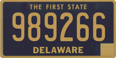 DE license plate 989266