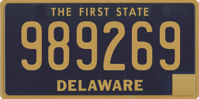 DE license plate 989269