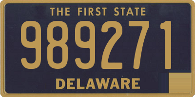 DE license plate 989271