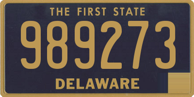 DE license plate 989273