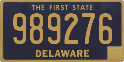 DE license plate 989276