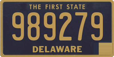 DE license plate 989279