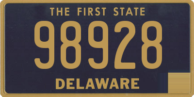 DE license plate 98928