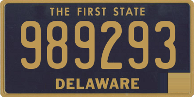 DE license plate 989293