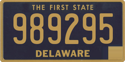 DE license plate 989295