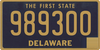 DE license plate 989300