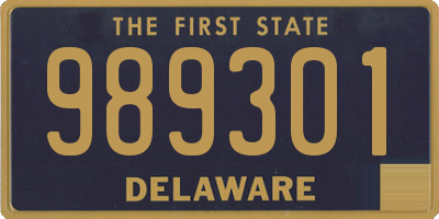 DE license plate 989301