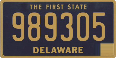 DE license plate 989305