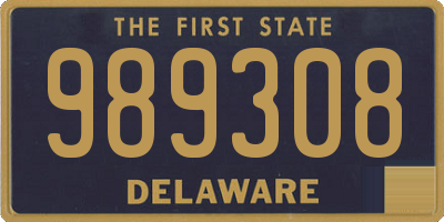 DE license plate 989308