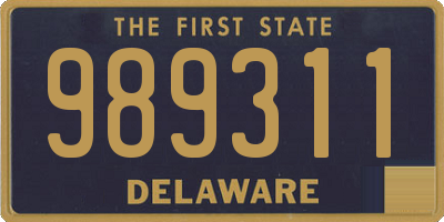 DE license plate 989311