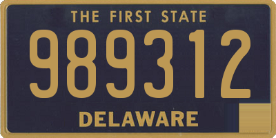 DE license plate 989312