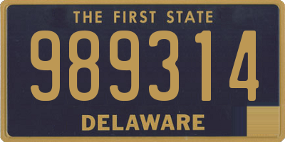 DE license plate 989314