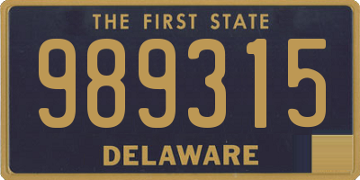 DE license plate 989315