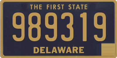 DE license plate 989319