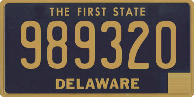 DE license plate 989320