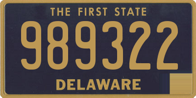 DE license plate 989322
