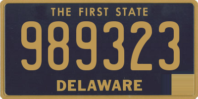 DE license plate 989323