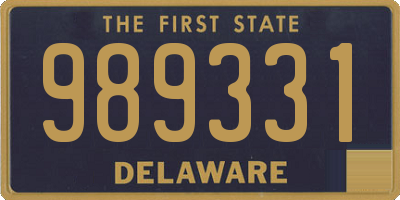 DE license plate 989331