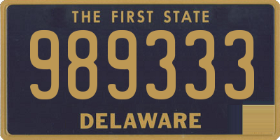 DE license plate 989333