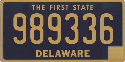 DE license plate 989336