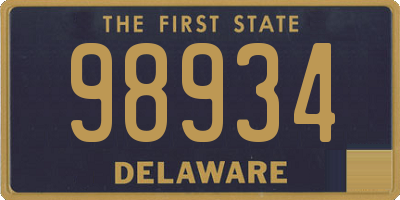 DE license plate 98934