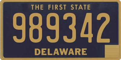 DE license plate 989342
