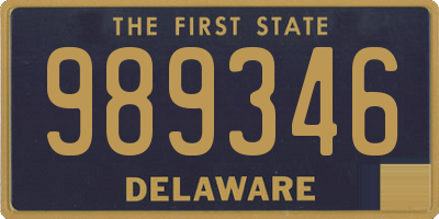 DE license plate 989346